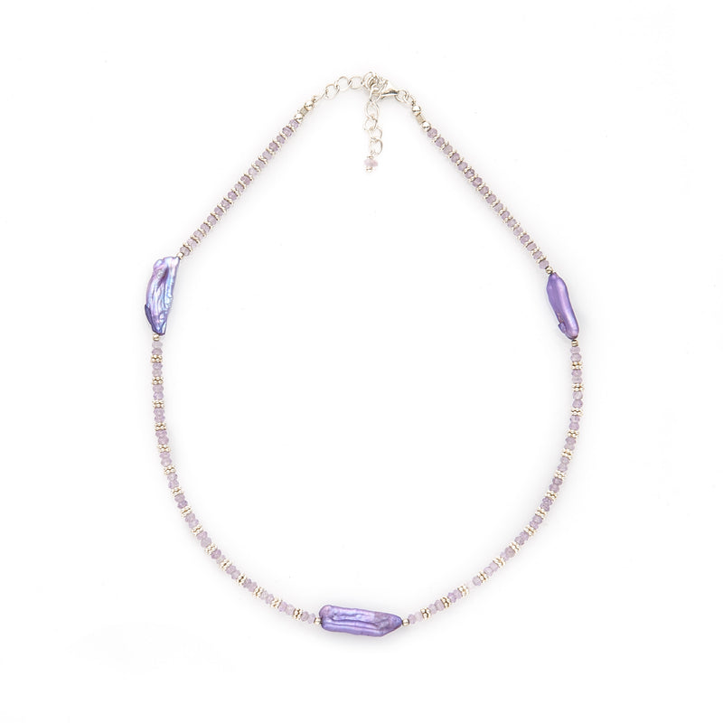 Amethyst & Lavender Pearl Necklace