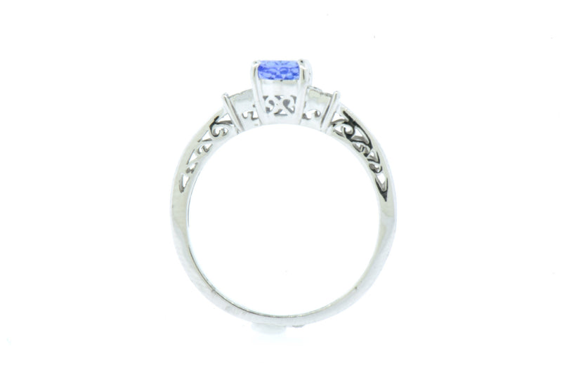 Tanzanite & Diamond 14K White Gold Ring