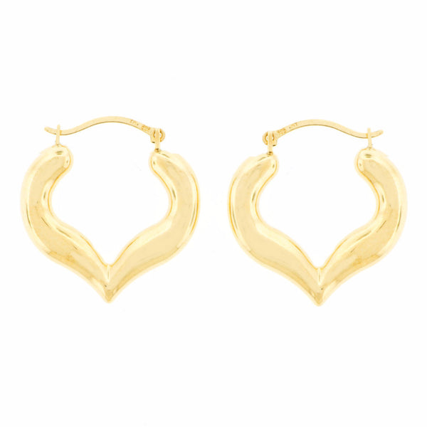 'Hearts' 14K Gold Hoop Earrings