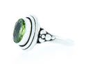 Handcrafted Sterling Silver Ring with Faceted Green Peridot