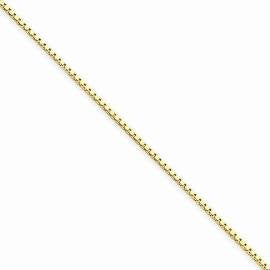 18" 14K Yellow Gold Box Chain Necklace