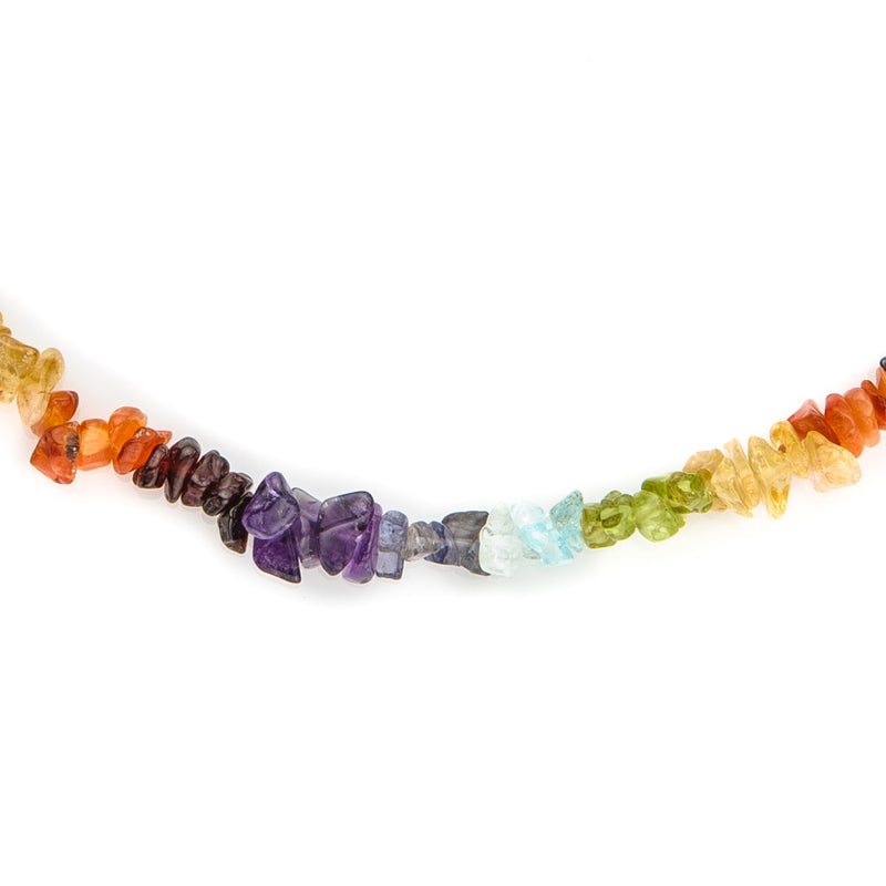 Chakra Healing Necklace with Sterling Silver Clasp