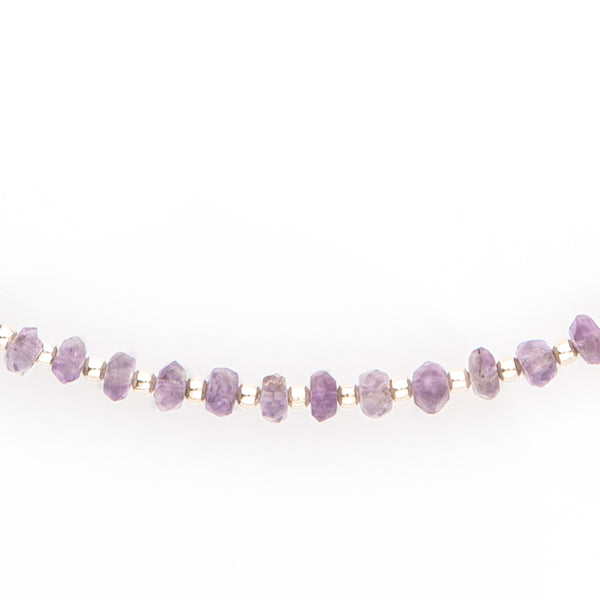 Faceted Amethyst & Sterling Silver Necklace