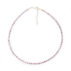 Amethyst and Sterling Silver Necklace 4mm