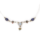 Multi Gemstone Sterling Silver Necklace