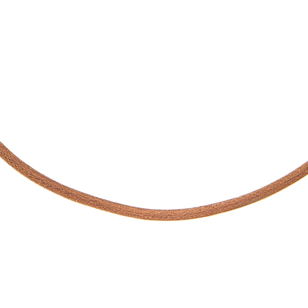 Cognac Brown Leather Necklace