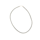 Black Leather Necklace with Silver Clasp