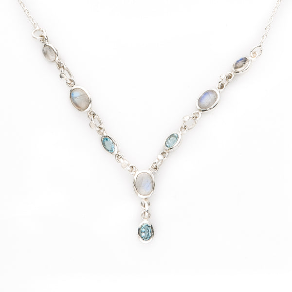 Aquamarine & Moonstone Necklace