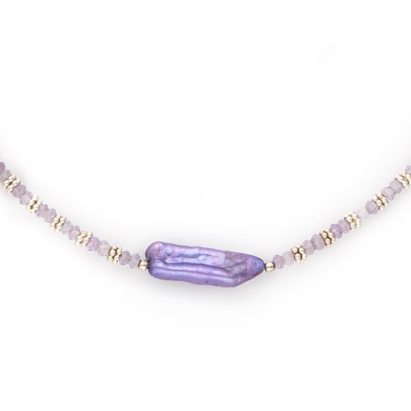 Amethyst & Lavender Pearl Necklace