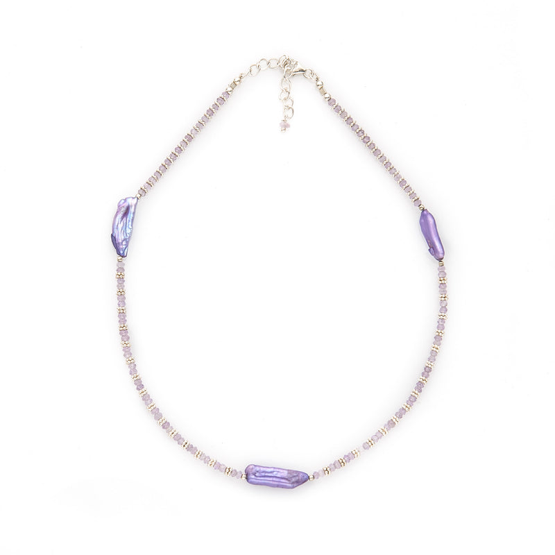 Amethyst & Lavender Pearl Necklace