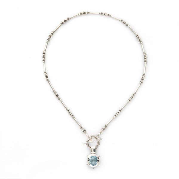 Sterling Silver Aquamarine Pendant Necklace