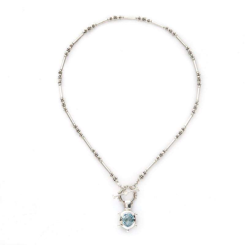 Sterling Silver Aquamarine Pendant Necklace