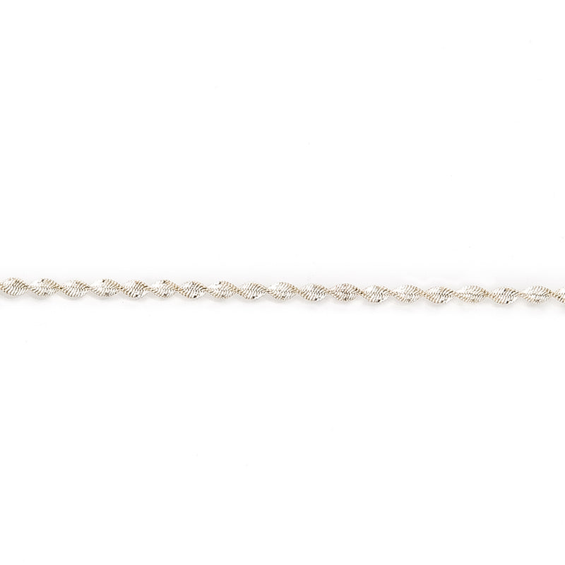 Twisted Herringbone Sterling Silver Bracelet