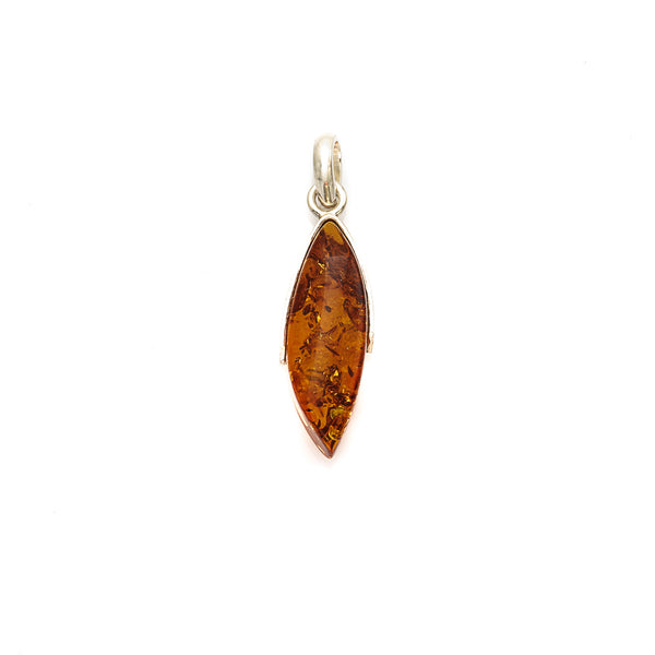 Amber Pendant Sterling Silver
