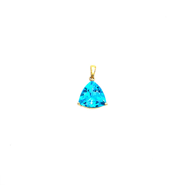 Blue Topaz Trillion in 14K Gold