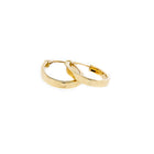 14k Yellow Gold Oval Hoop Earrings