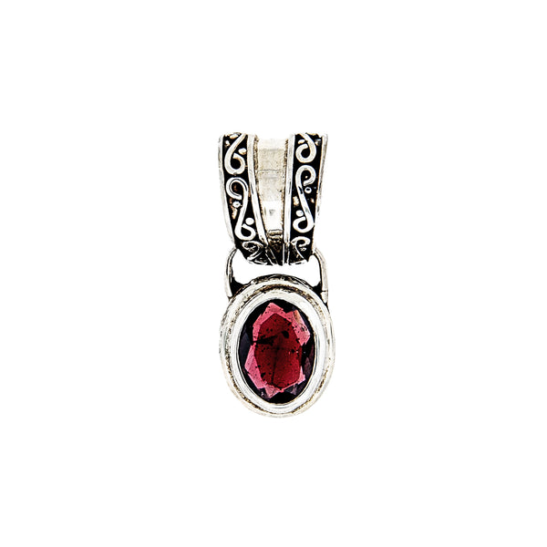 Handcrafted Bali Style Garnet Pendant
