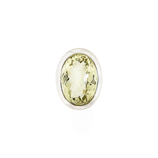 Oval Citrine Pendant Sterling Silver