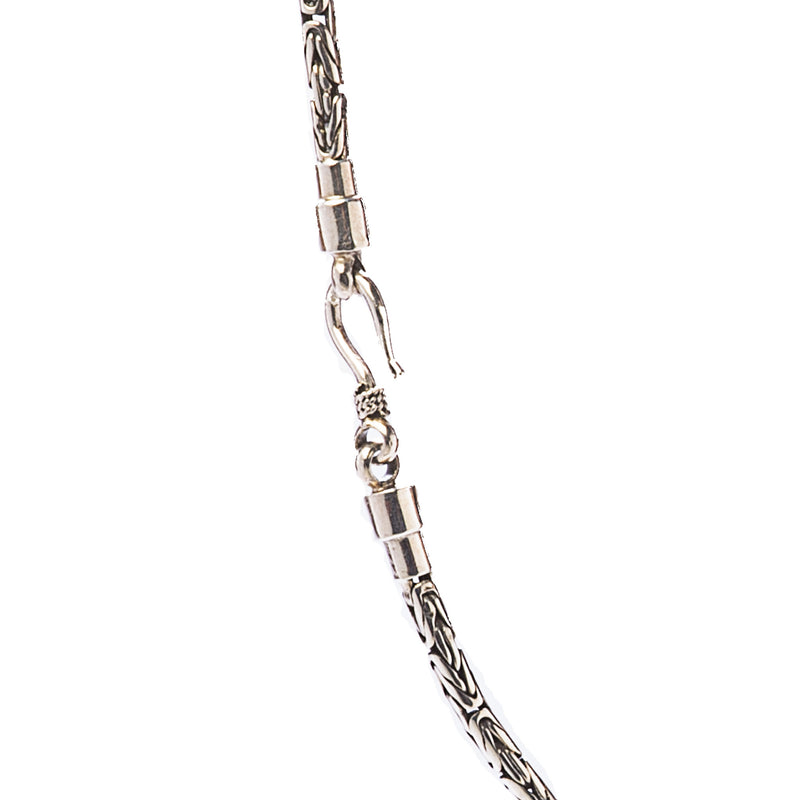 Sterling Silver Byzantine Necklace with Hook & Eye Clasp
