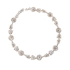 Aquamarine Designer Hammered Sterling Silver Necklace