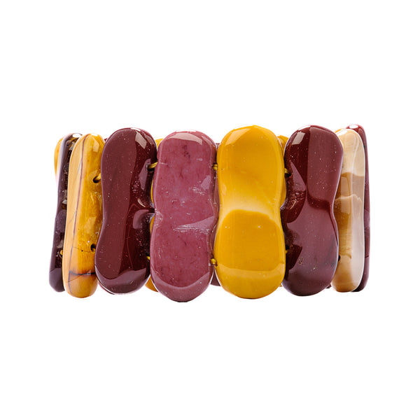 Mookaite Wide Stretch Bracelet