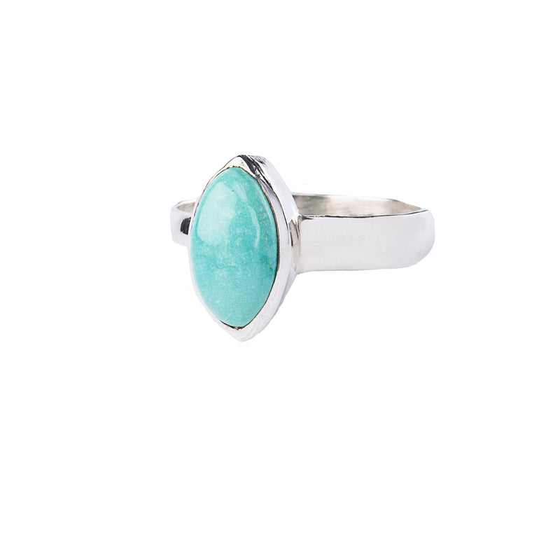 Turquoise Marquise Sterling Silver Ring