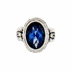 Bali Style Blue Quartz Handcrafted Sterling Silver Ring