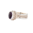 Purple Alexandrite and Handcrafted Sterling Silver Ring
