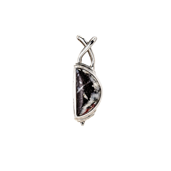 Jasper Pendant set in Sterling Silver
