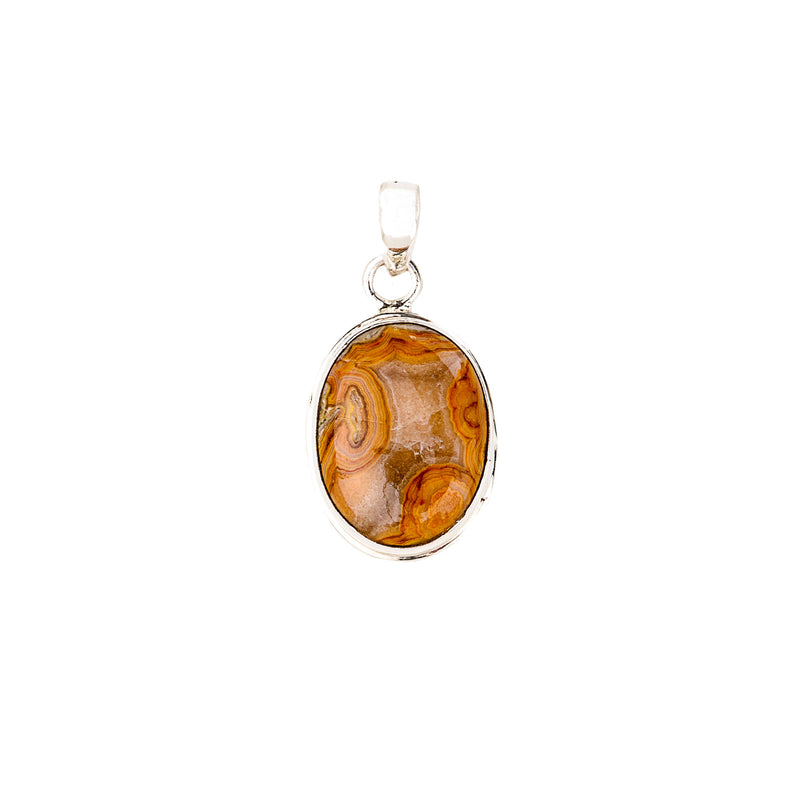 Oval Picture Agate Pendant