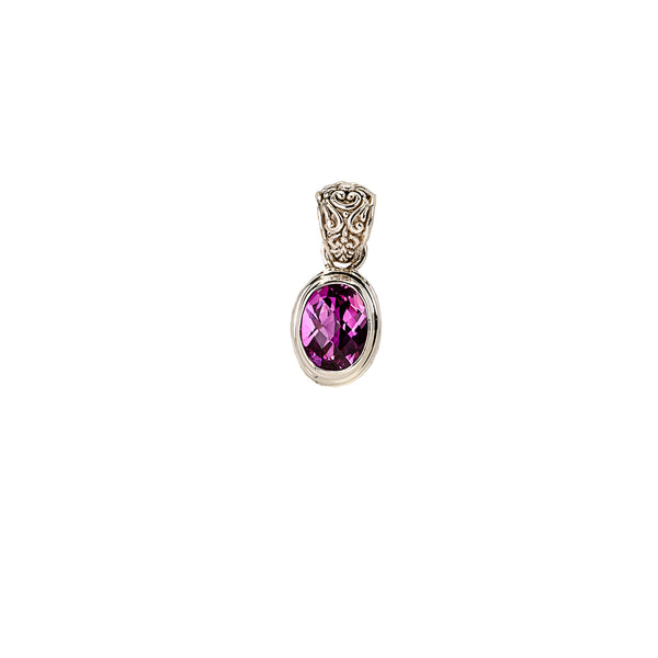 Faceted Oval Quartz Pendant