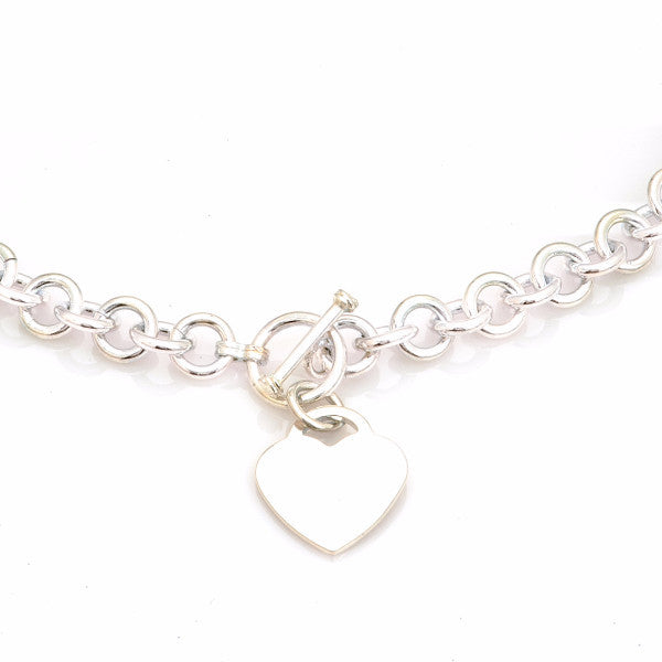 Heart Front Toggle Sterling Silver Necklace