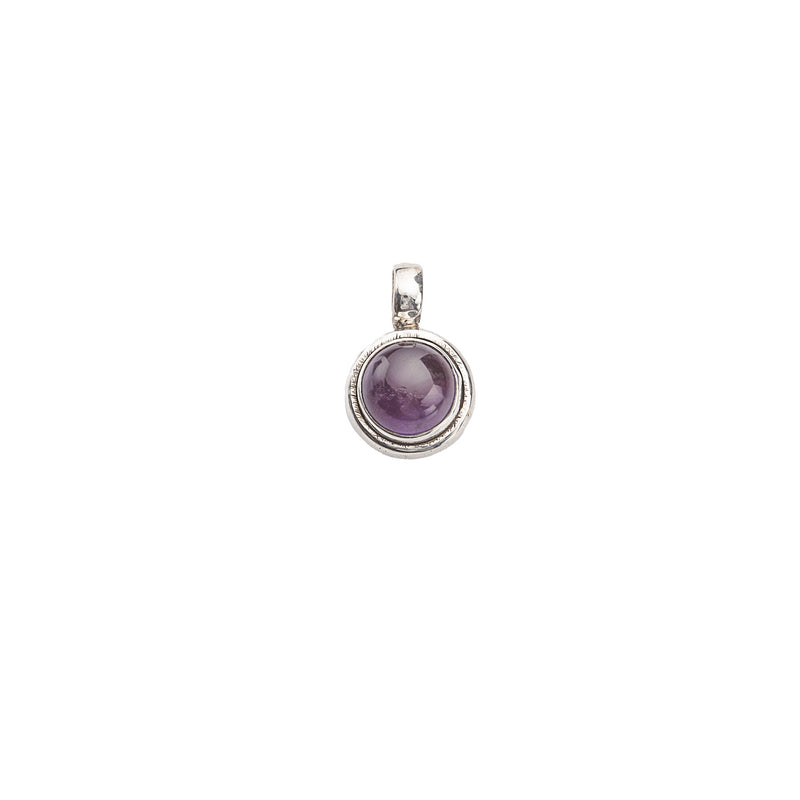 Purple Round Moonstone Pendant