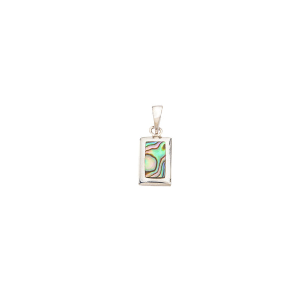 Rectangle Sterling Silver & Abalone Pendant