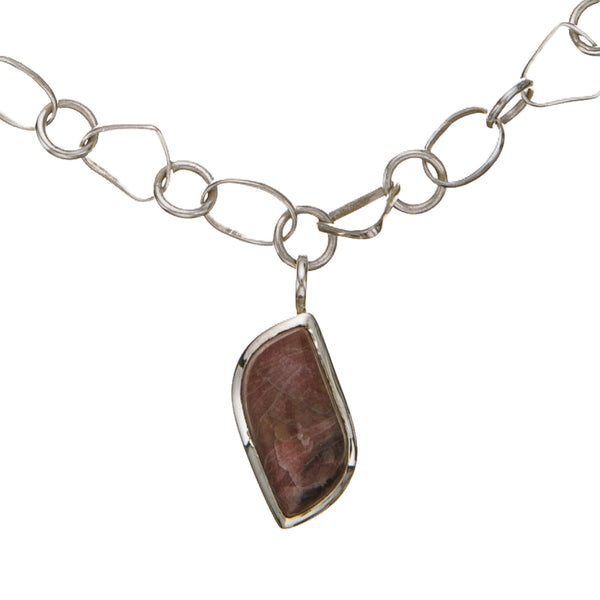 Brecciated Jasper Pendant Large Link Necklace