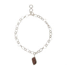 Unique Large Link Sterling Silver Necklace with Brecciated Jasper Pendant