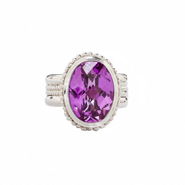 Rose Corundum Handcrafted Bali Style Sterling Silver Ring