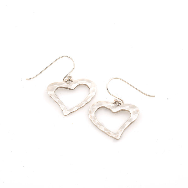 Heart Earrings in Sterling Silver