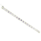 Amethyst Cup Chain Bracelet in Sterling Silver