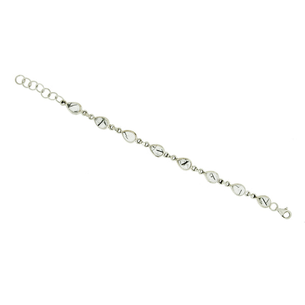 Black Rutilated Quartz Bracelet Sterling Silver  