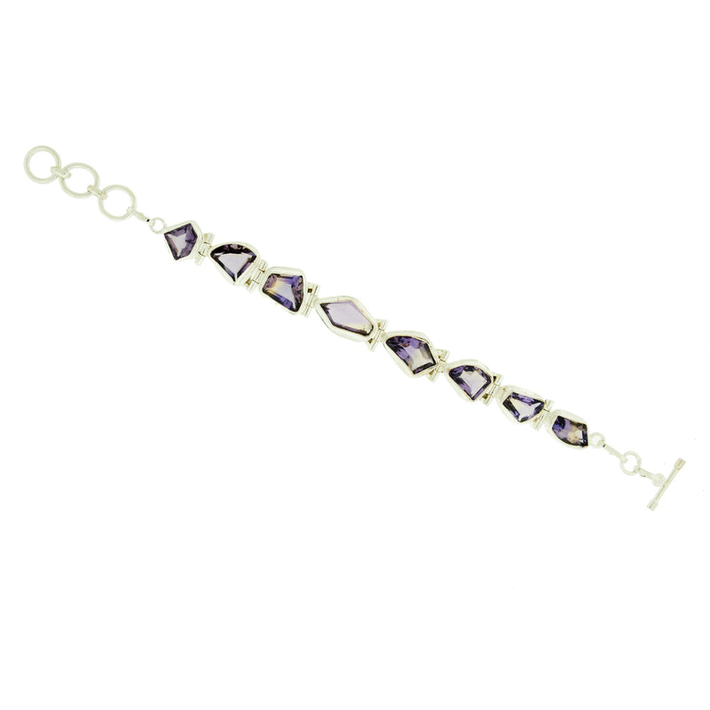 Ametrine Large Stone Sterling Silver Bracelet
