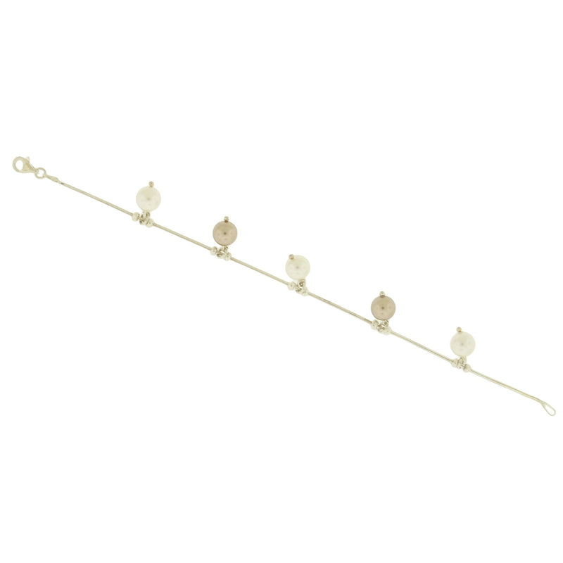 White and Brown Pearl Bracelet