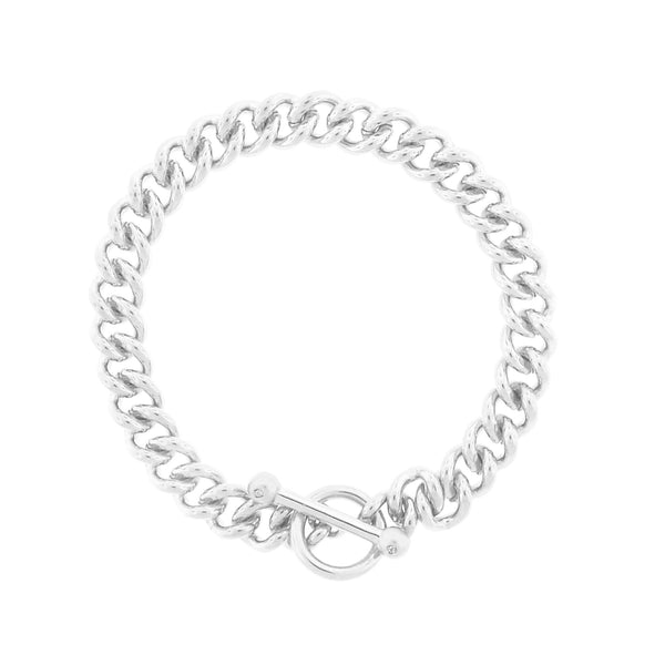 Large Chainlink Braclet with Diamond Toggle