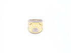 Cigar Ring in 14K Gold with Sunburst Pattern