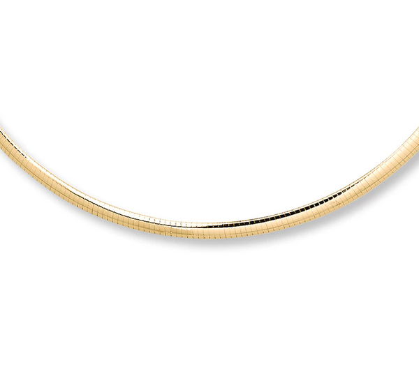 Reversible 14K Gold Omega Chain Necklace