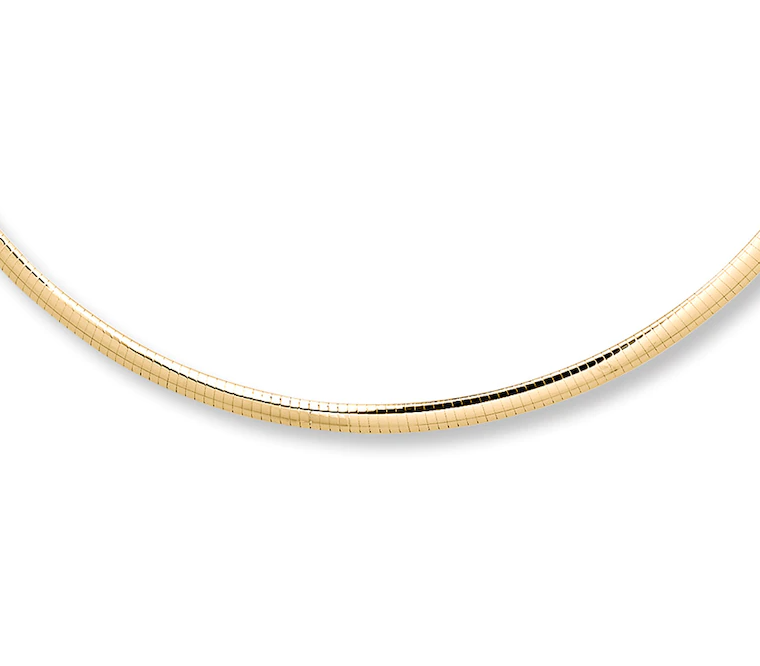 Reversible 14K Gold Omega Chain Necklace